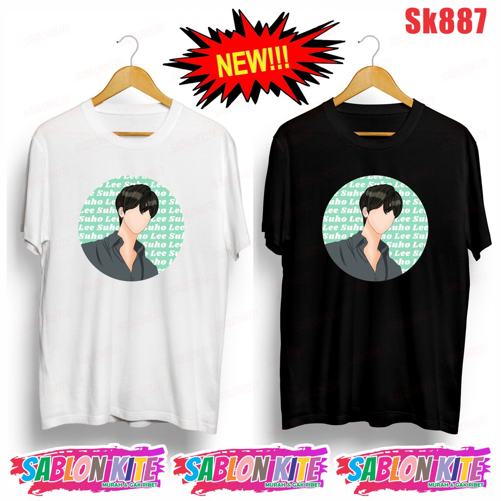 MURAH!!! KAOS SUHO LEE BULAT SK887 UNISEX COMBED 30S ADA 6 WARNA