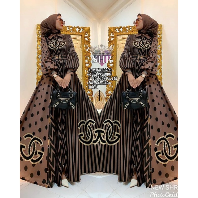 Gamis scuba polka ORI SHR import