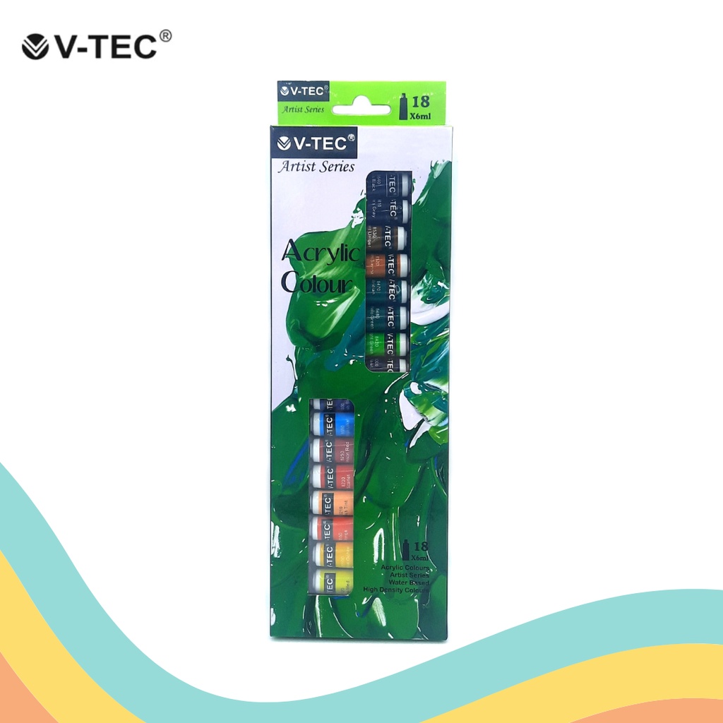 

CAT ACRYLIC 18 WARNA 6 ML V-TEC VT-618 A (1 SET)