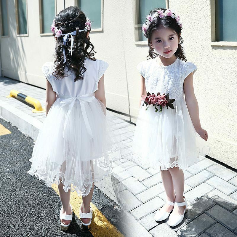 Gaun Dres Dress Tutu anak perempuan 1 2 3 4 Tahun Bayi Perempuan 0 6 Bulan Newborn Pesta BUNGA Dress Korea - Dres Fashion baby korean Import premium Dress Anak Perempuan  Dress anak tutu mini gaun pesta anak bayi perempuan import GAUN BAYI PESTA