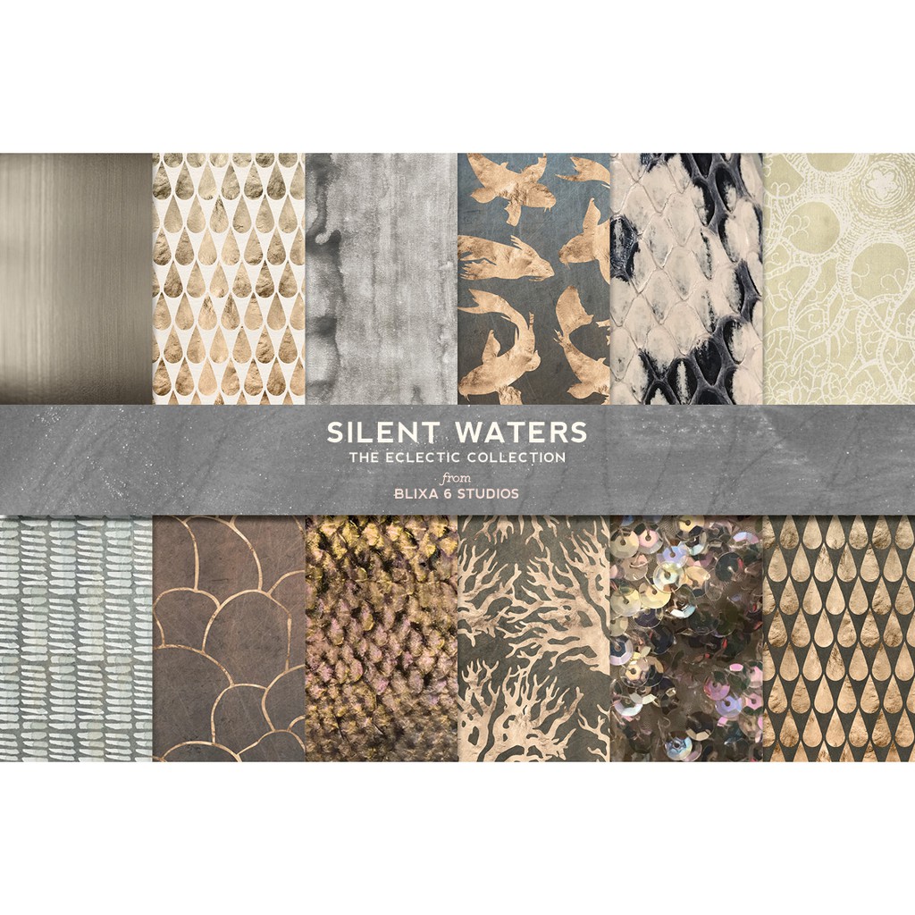 36 Aquatic Rose Gold &amp; Textures - JPEG Ultra HD