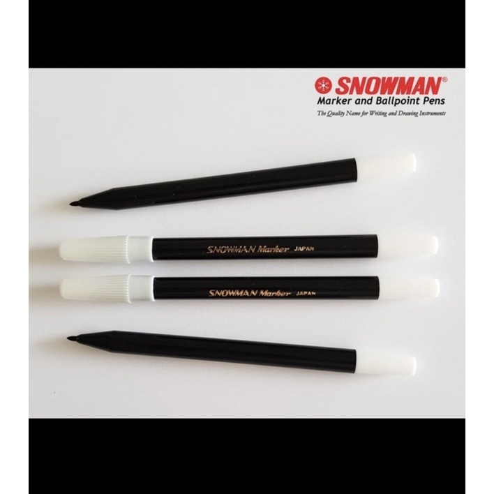 spidol snowman hitam kecil spidol kecil hitam marker ballpoint black