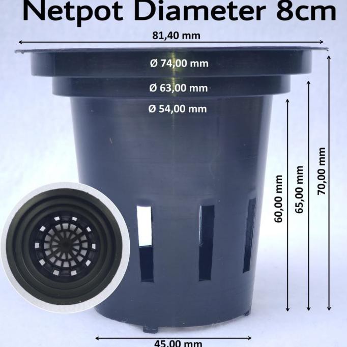 Netpot Hidroponik 8 Cm Hitam Anehid90 Segera Dapatkan