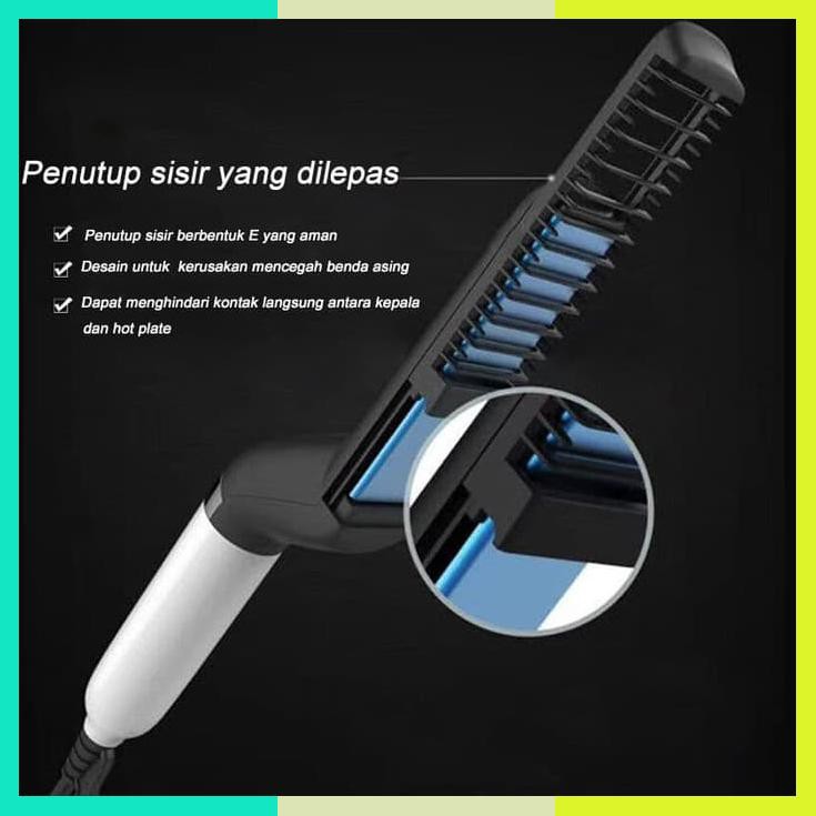 Sisir Pelurus Rambut Han River Sisir Elektrik Pria Sisir Rambut