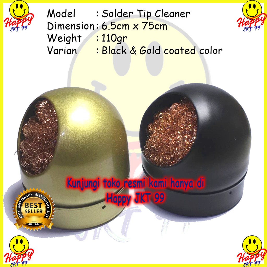 [ HAPPY JKT 99 ] PEMBERSIH MATA SOLDER + TEMPAT CUCI SOLDER TIP CLEANER COPPER BRASS