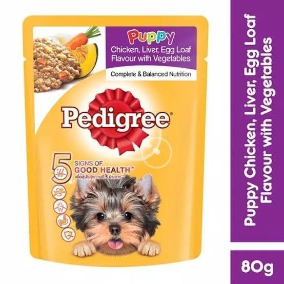 PEDIGREE PUPPY CHICKEN LIVER EEG LOAF VEGETABLES POUCH 80 Gram / Makanan Anjing