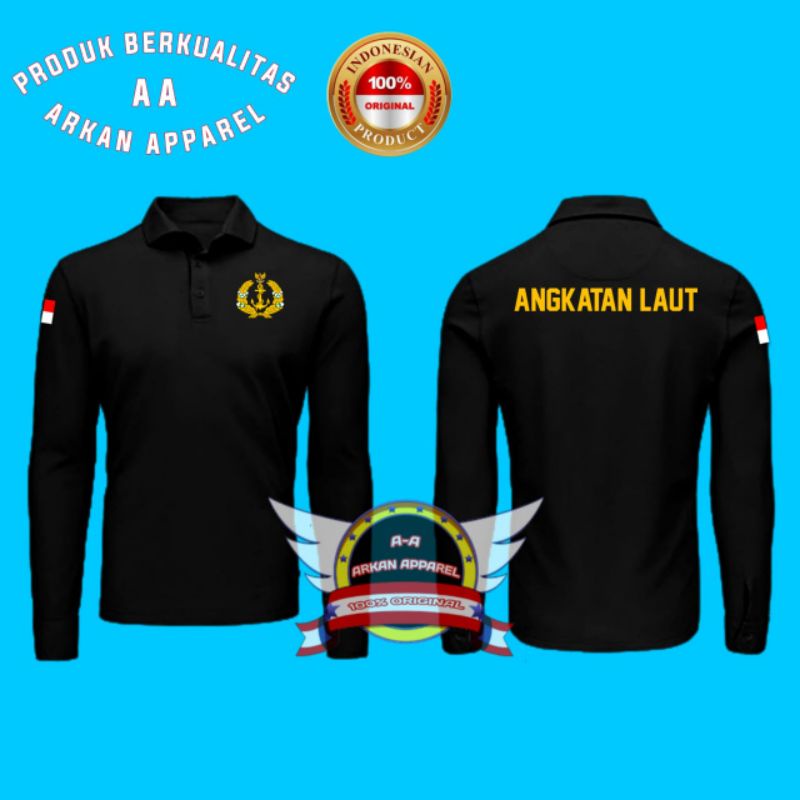 KAOS KERAH TNI ANGKATAN LAUT KAOS POLO SHIRT ANGKATAN LAUT
