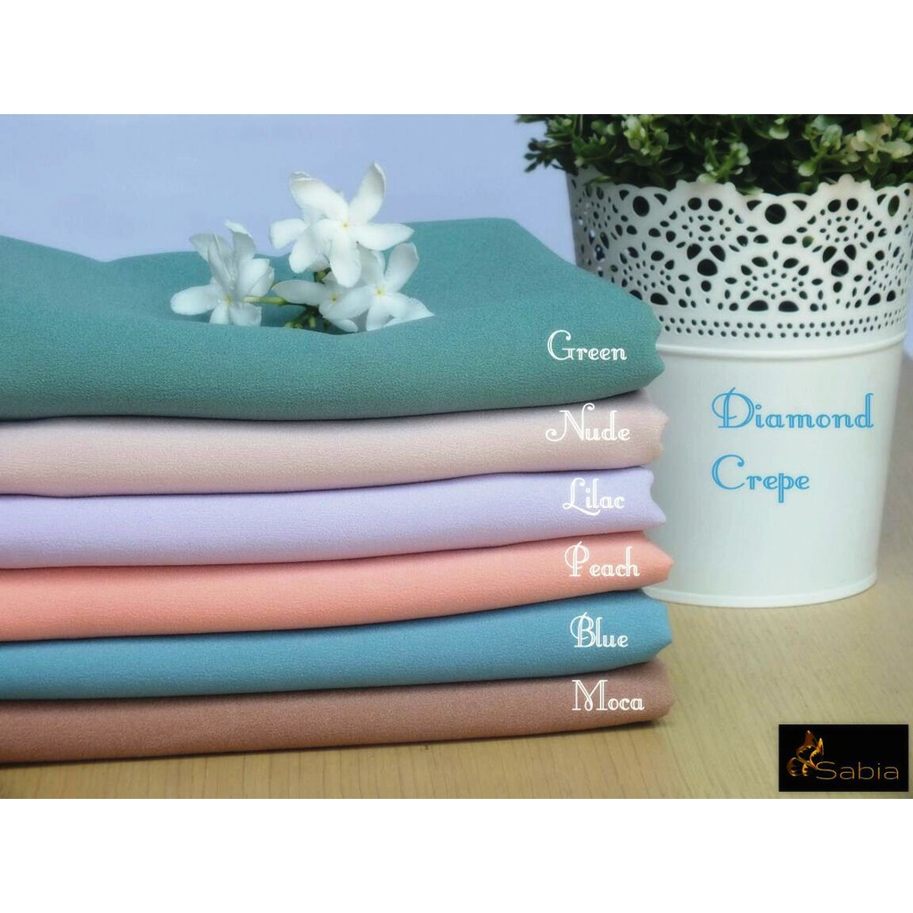 Kerudung segi empat merk SABIA- warna Peach