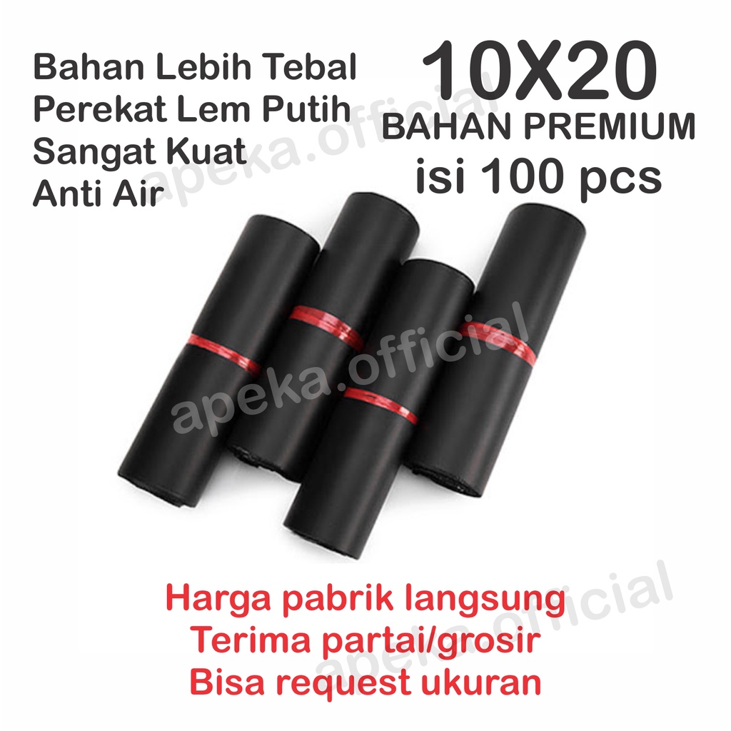 Plastik Polymailer Polymer Polimer Packingan Online Shop Amplop Plastik Packing Olshop PREMIUM 10X20 isi 100 pcs