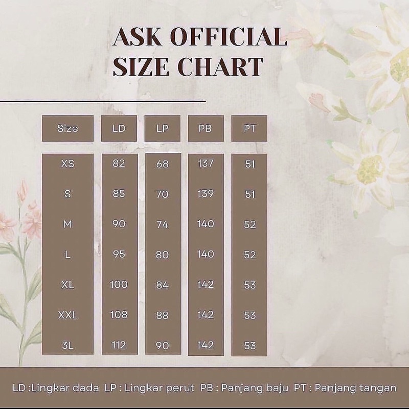 Size Chart By Askofficial
