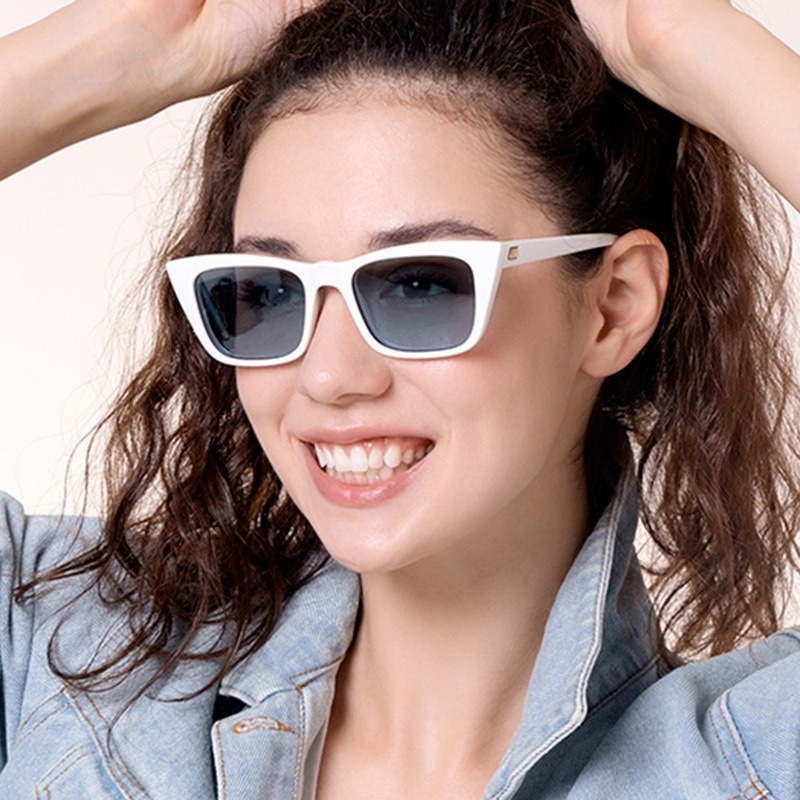 (YUZHU) European and American Fashion Cat Eye Small Frame Sunglasses Women