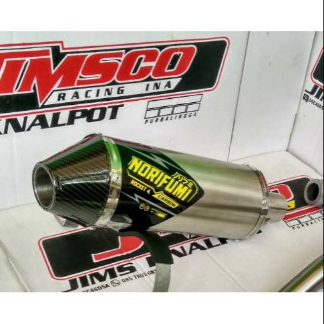 Knalpot Norifumi Slencer only KLX D-Tracker150 CRF 150 dll lengkap per dan klemnya.-1