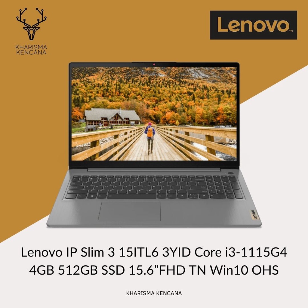 LENOVO IP SLIM 3 3YID I3 1115G4 4GB 512GB 15FHD W10 OHS2019 BACKLIT