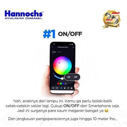 Hannochs LED Remote Lampu Remote Control CCT 9W