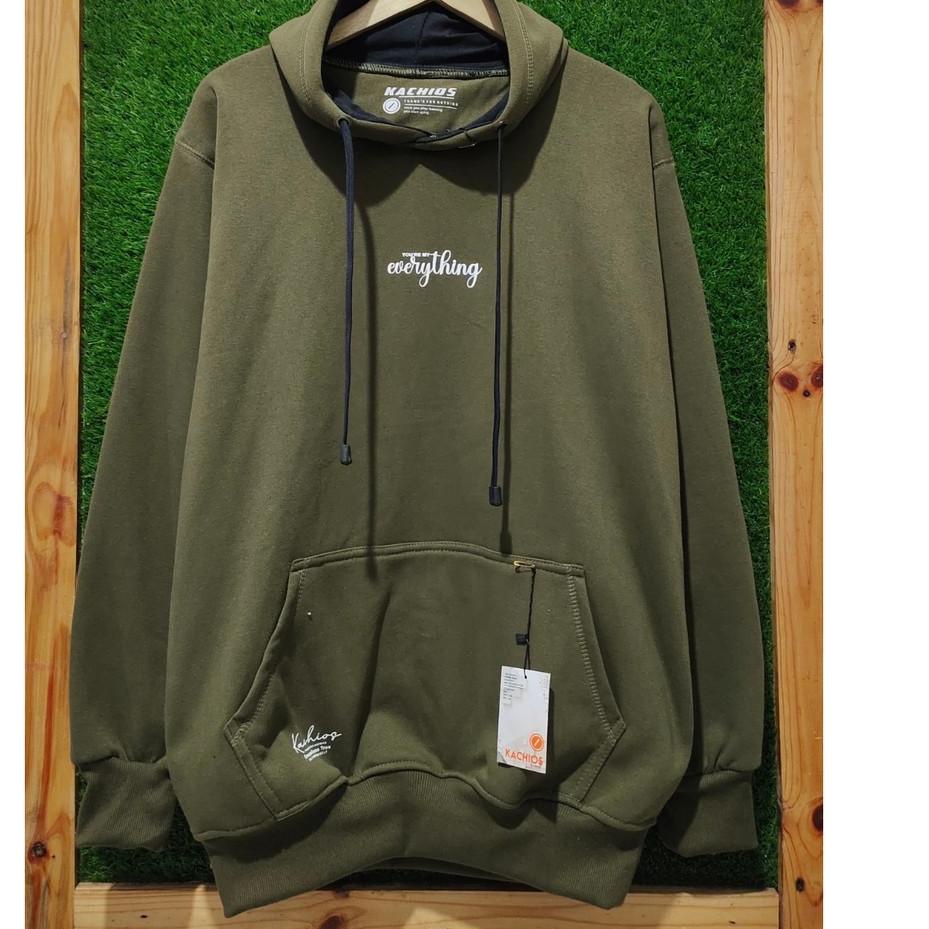 『Mall』 Jaket Hoodie Original Kachios Distro Pria Wanita Aesthetic Warna Hijau Army List TOKYO J Over