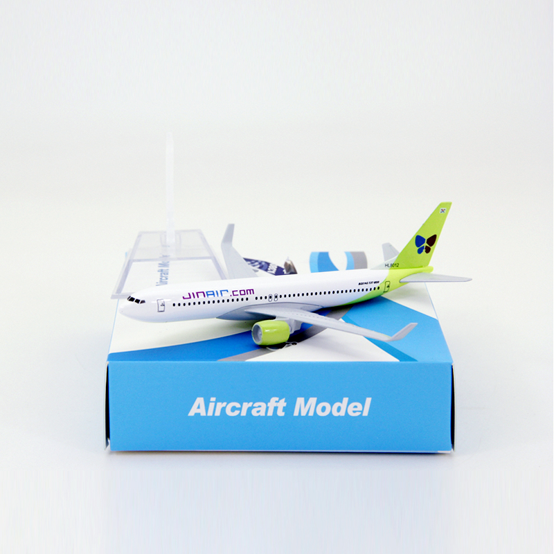 B737 Die-cast Pesawat Terbang Korea Jin Air Boeing 737 Bahan Metal Ukuran 16CM