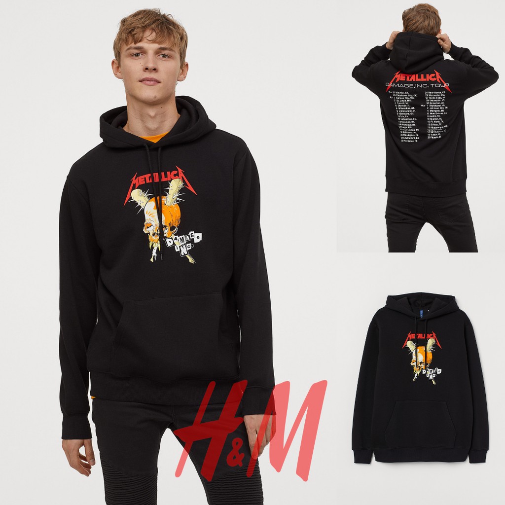 HOODIE H&M ORIGINAL METALLICA DAMAGE & PAPERBAG HNM SALE HOODIE HNM HOODIE PRIA WANITA HOODIE UNISEX