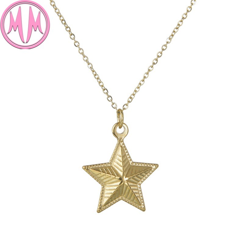 MORYMOSHI N1169 Kalung Gold Star Wanita Titanium Stainless Anti Karat Anti Luntur Fashion Korea