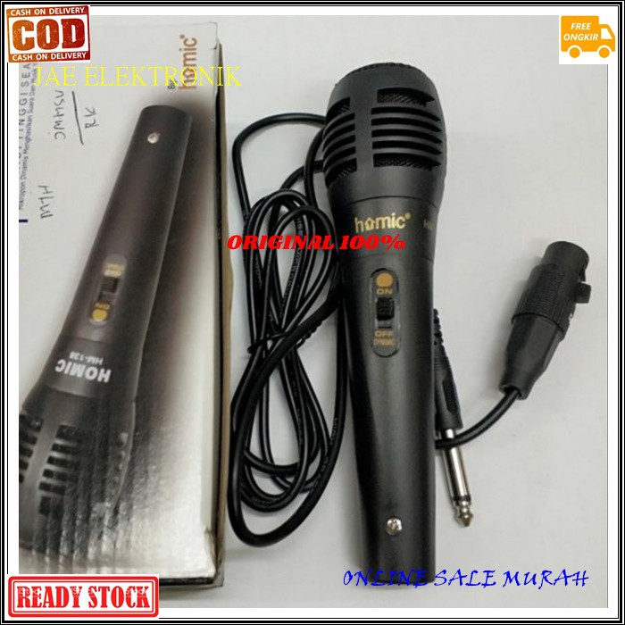 G514 HOMIC Mic kabel Mikropon Microphone MIK KARAOKE pro vocal vokal suara audio sistem professional panggung dj studio sound system cable  Mic Kabel FREE kabel  Mikrofon yang berfungsi menghasilkan suara menjadi getaran listrik sinyal Analog den