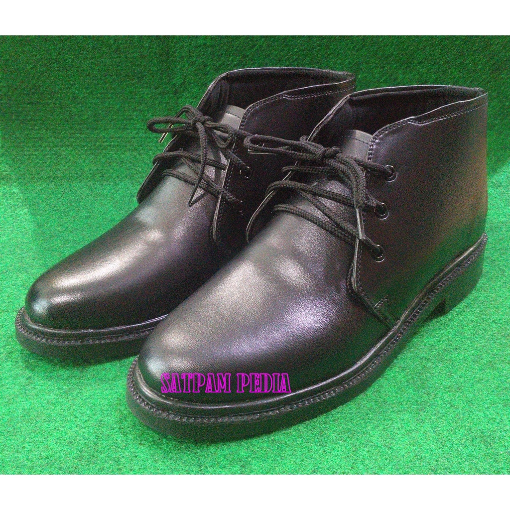 Sepatu PDH Tali Kulit Sintetis - Sepatu PDH Satpam