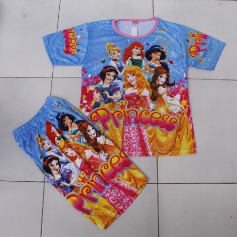 Baju setelan anaK cewek FUL PRINTING SIZE 4-20