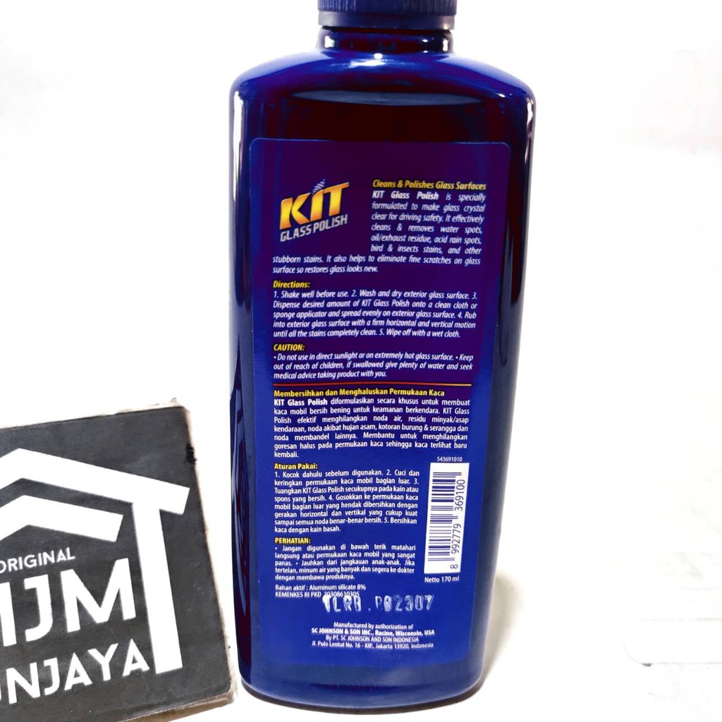 Kit Glass Polish 170mL Poles Kaca Mobil Anti Water Spot Jamur Goresan Baret