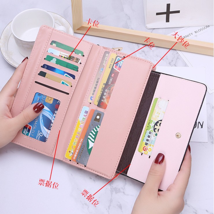 DOMPET KULIT TALI PINK PANJANG IMPORT ALGIE WA034P3 ABG PREMIUM MURAH KOREA FASHION BATAM WANITA ORI