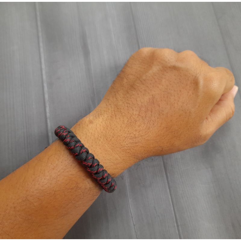 Gelang Tali Prusik Paracord adjustable lilit snake anyam Premium murah Gelang Pria Gelang Wanita