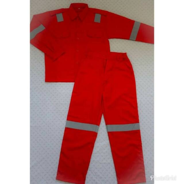 Baju Kerja Safety / baju celana kerja / baju setelan kerja proyek / steel horse