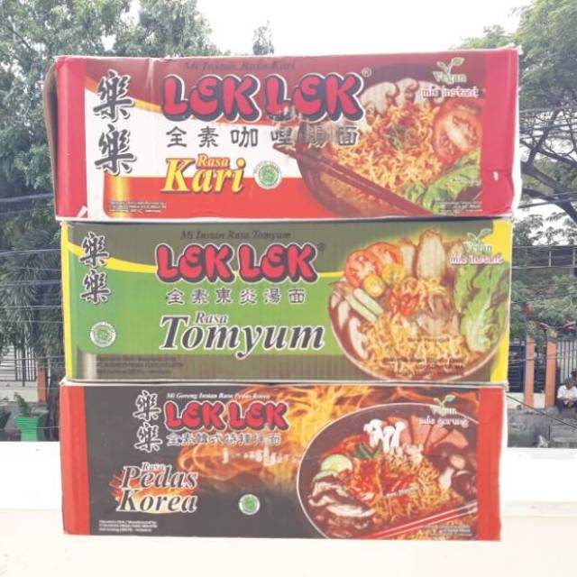 

Mie Lek Lek Rasa Pedas Korea - Kari - Tom Yum per dus Vegan Vegetarian Halal