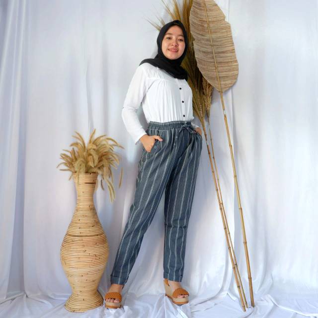 BAGGY PANTS SEMI WOLL SALUR