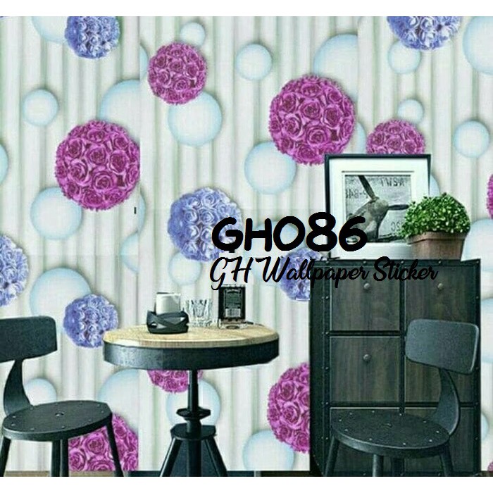 Wallpaper dinding hiasan dekorasi dinding stiker dinding walpaper dinding Kode GH086 Ukuran 9meter