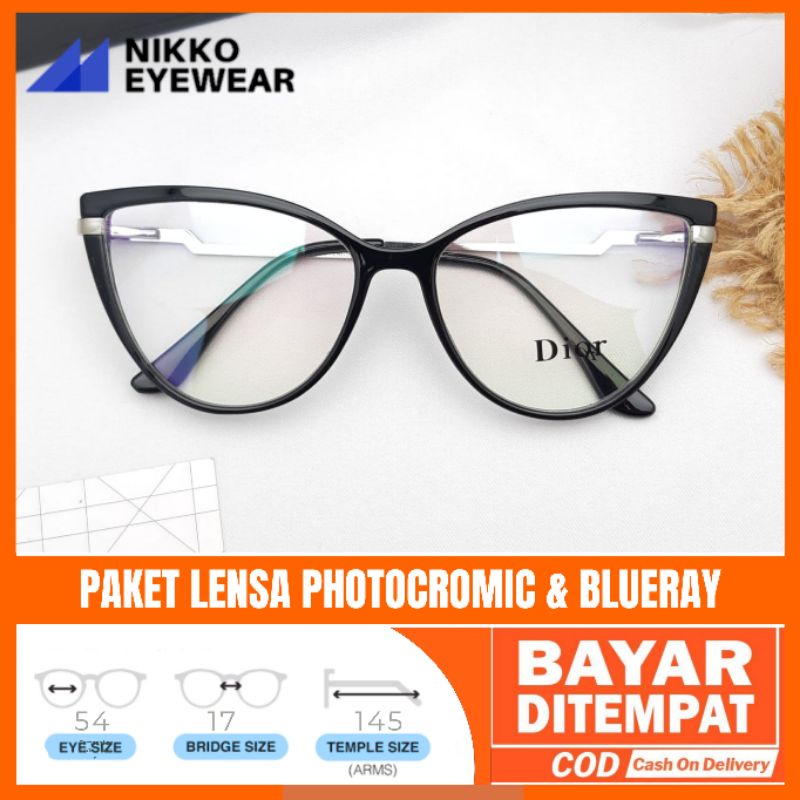 Paket Kacamata 18622 Free Lensa Antiradiasi Photoceomic Blueray