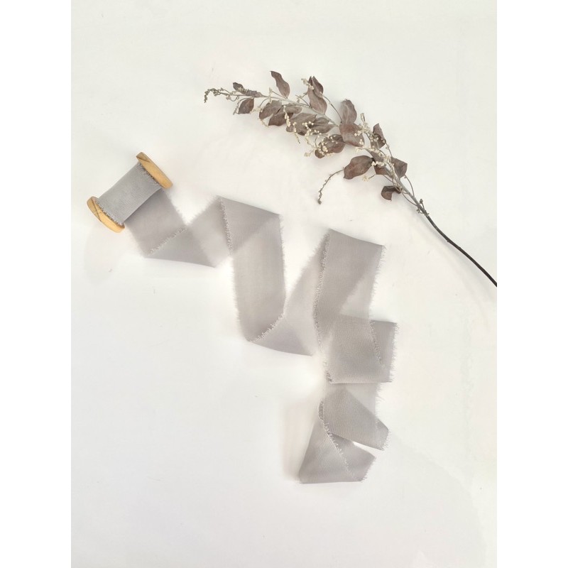 

Ribbon in Grey Sand - wedding ribbon / calligraphy ribbon / vows ribbon / pita buket / pita vow