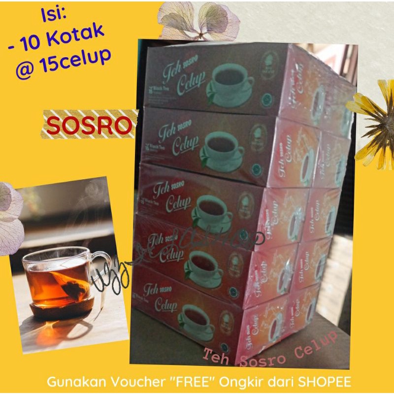 

10 Kotak Teh Botol Sosro Celup (15 teabags)