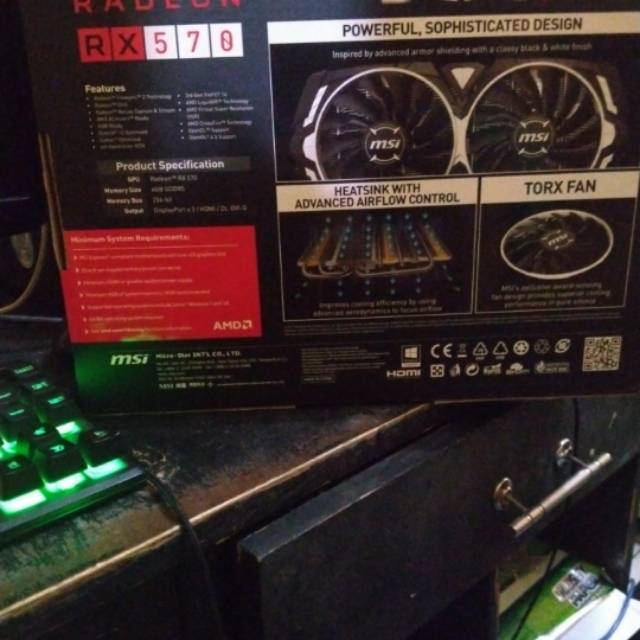 Vga armor radeon rx570 4gb oc
