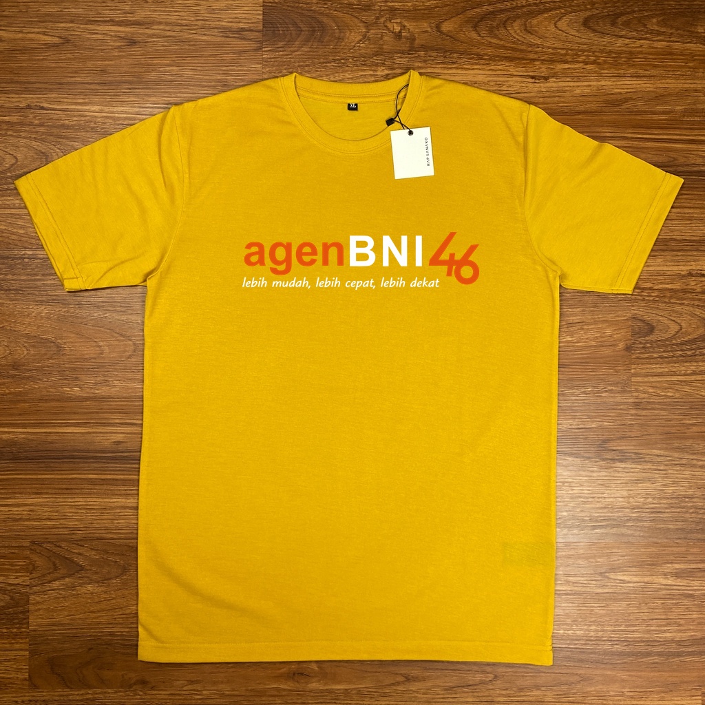 Kaos Baju Agen BNI 46 Tshirt Bahan Katun PE