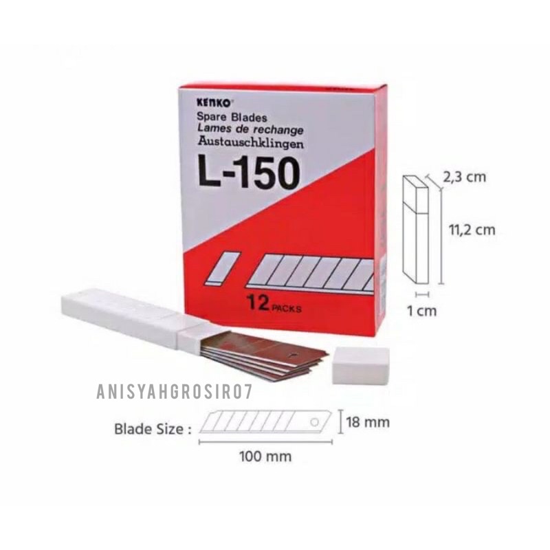 

(5pcs) Isi cutter besar Kenko L150/Pisau Cutter Kenko L150