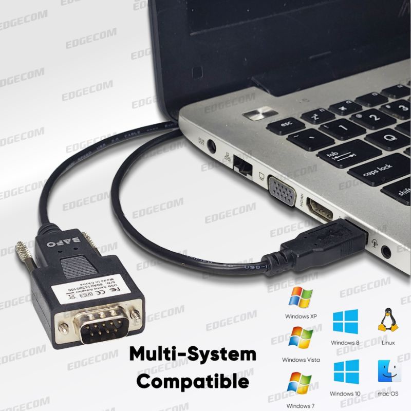 BAFO USB to RS232 Serial DB9 Pin Male 1 Meter BF-812