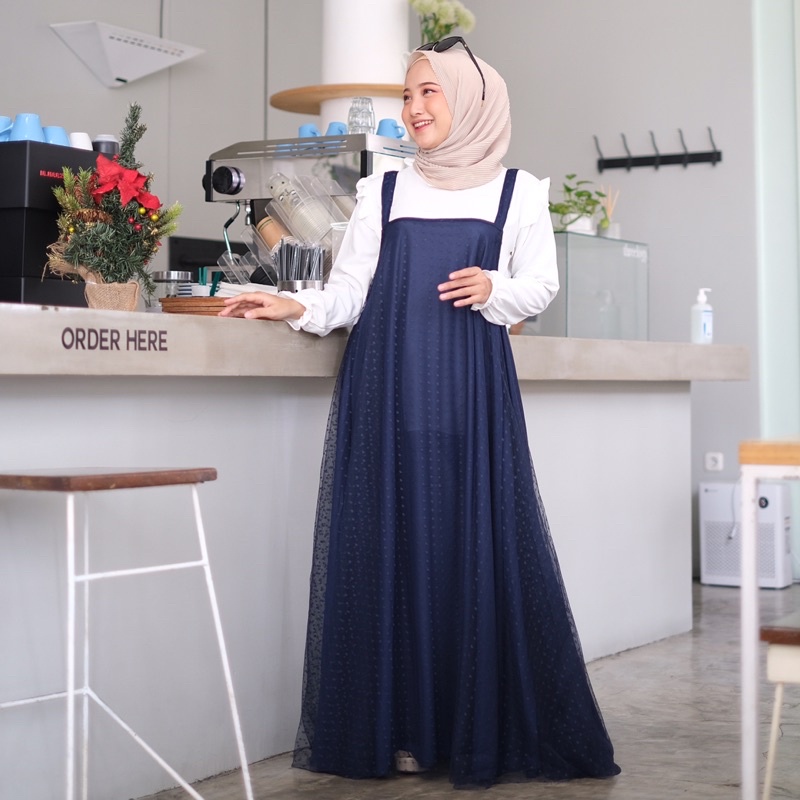 GAMIS REMAJA TERBARU OVERALL TILEDOT OVERALL WANITA TERBARU OVERALL KEKINIAN OVERALL KOREA STYLE