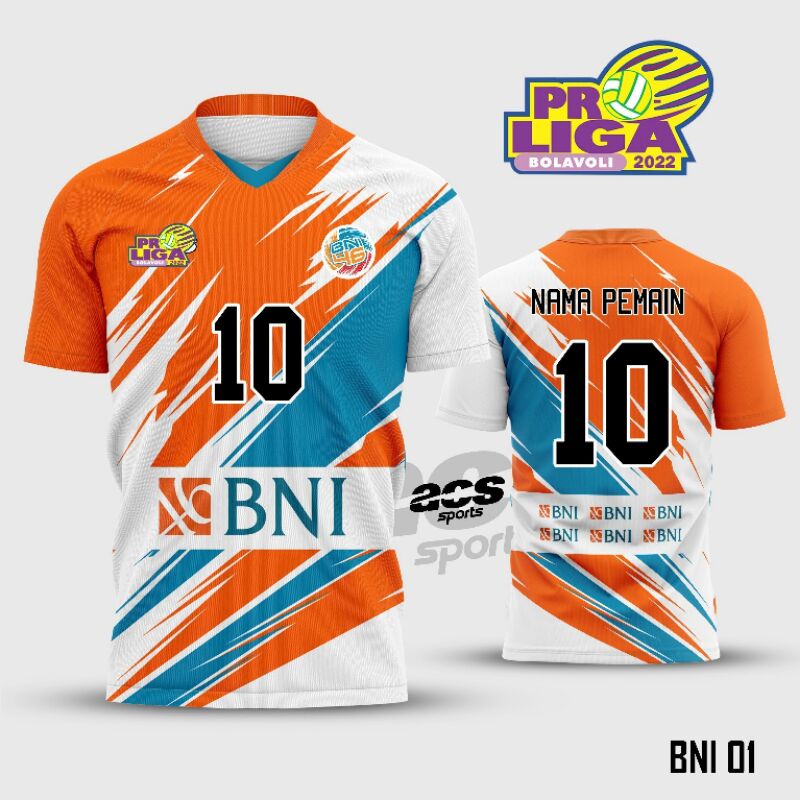Kaos Voli Jersey Proliga 2022  [Bisa Tambah Nama Nomor dan Team]