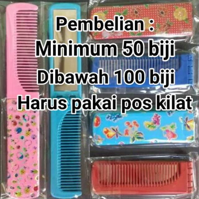 Souvenir kaca sisir lipat