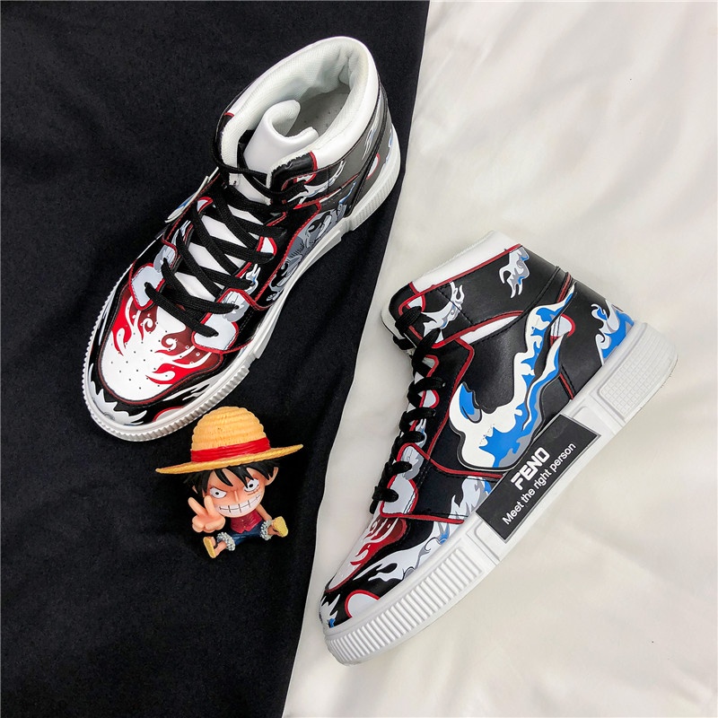 Terlaris Anime One Piece Monkey D Luffy Sepatu Import Pria Kets Cowok Running Sekolah Lari Sneaker Lentur Kekinian 197