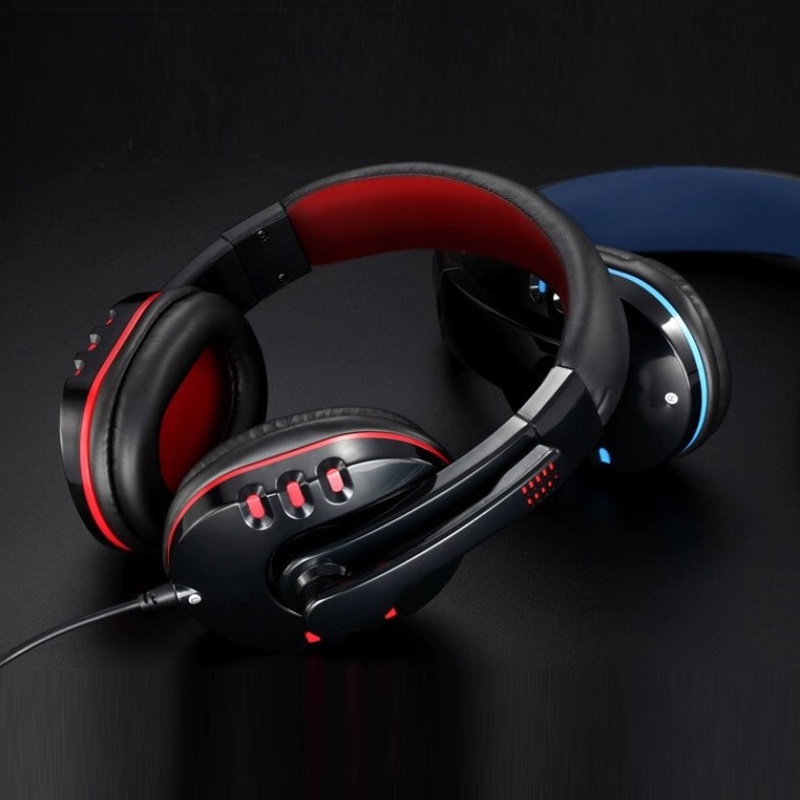 [✅READY STOCK] Headset gaming dengan mic 3.5mm Bass Stereo Kompatibel dengan komputer dan ponsel  Penjualan Panas Mode