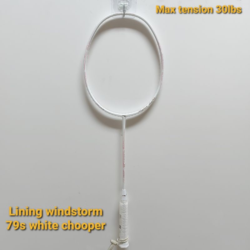 RAKET BADMINTON LINING WINDSTORM 79S WHITE CHOOPER