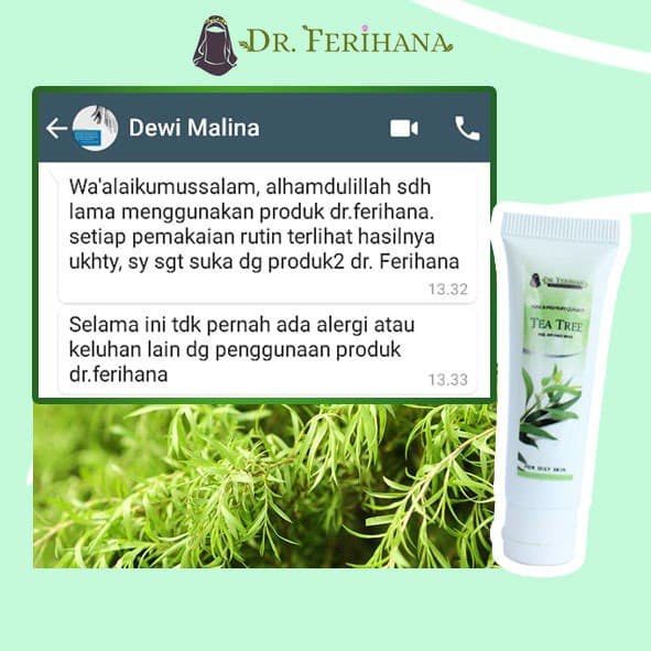 MASKER WAJAH - FACE MASK TEA TREE PEEL OFF GEL DR. FERIHANA SCINCARE