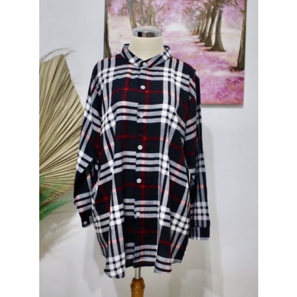 Tunik Kotak Burbery Jumbo LD 120 Katun
