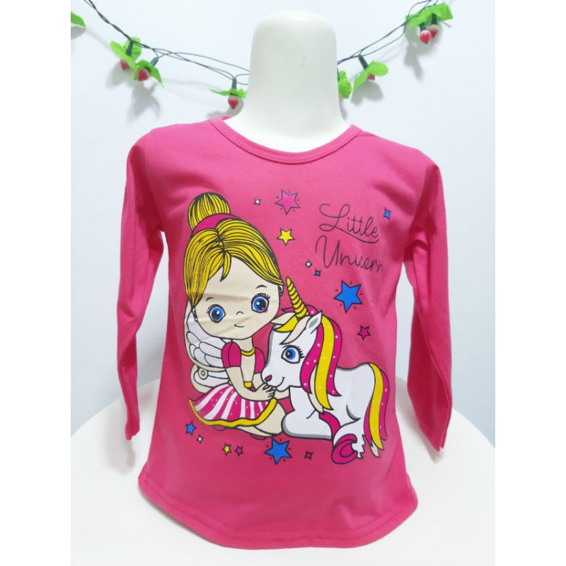 Baju anak perempuan LITTLE UNICORN untuk umur 2 - 10 tahun