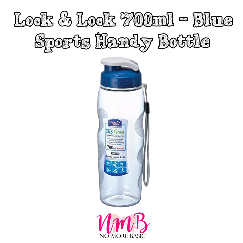 Lock &amp; Lock Sports Handy Bottle 700ml / 500ml - Blue - Botol Minum