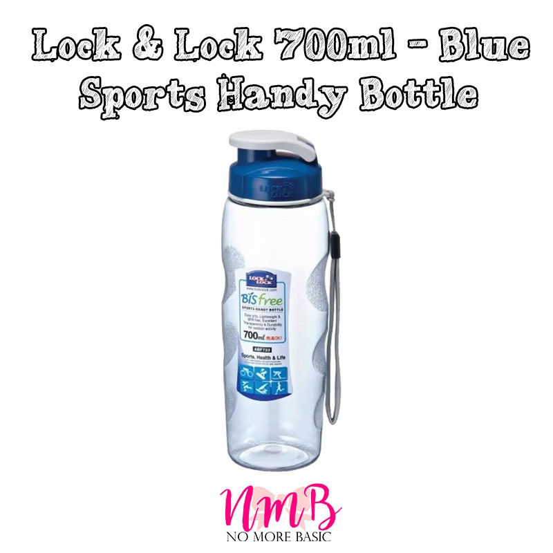 Lock &amp; Lock Sports Handy Bottle 700ml / 500ml - Blue - Botol Minum